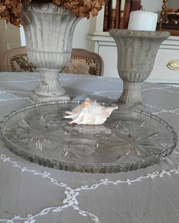 Crystal Footed Tray