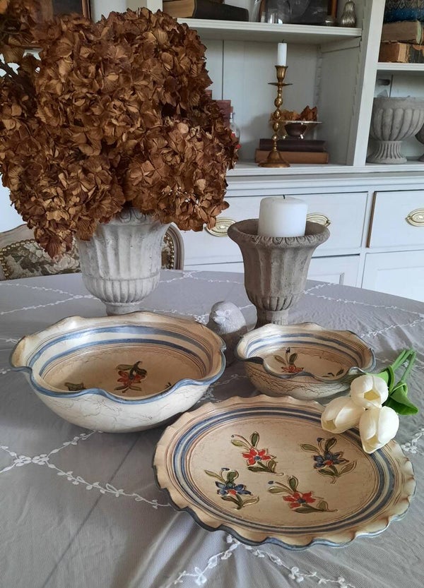 Set of 2 Bowls and a Wall Plate from Ainring Ceramik