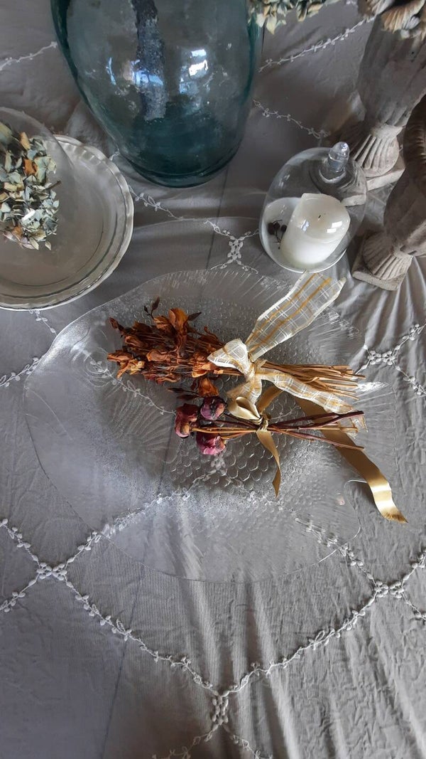 Vintage Large Glass Fish Platter from Arcoroc France