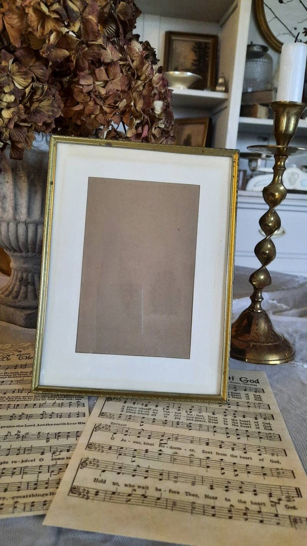 Vintage Brass Photo Frame