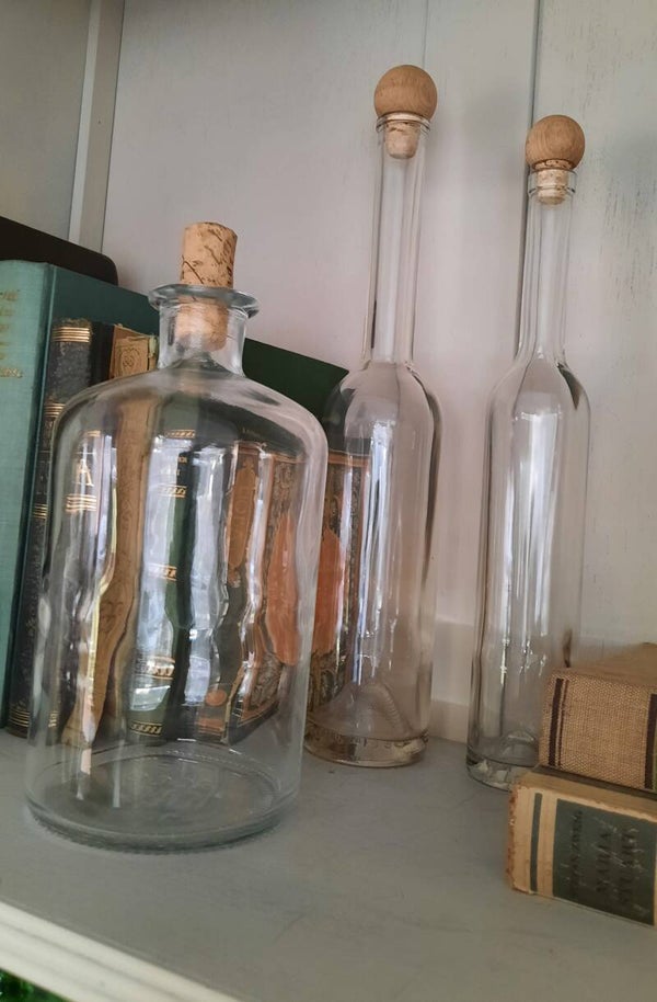 Vintage Glass Bottles Set