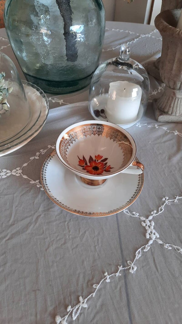 Vintage Porcelain Tea Cup and Saucer