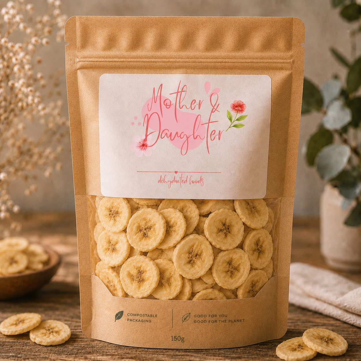 150g dehydrated bananas