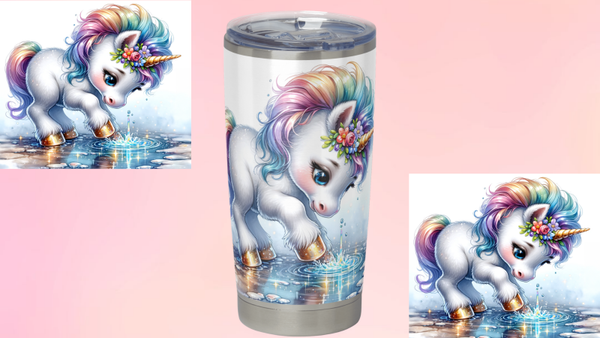 Einhorn mit Pfütze