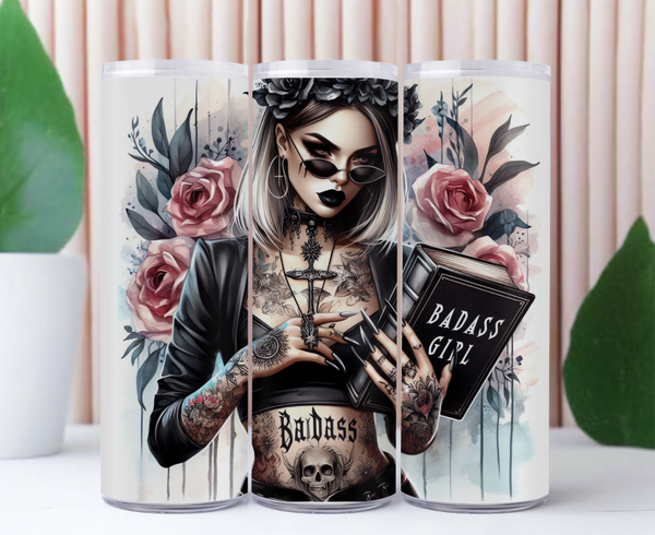 Bad Ass Girl mit Buch