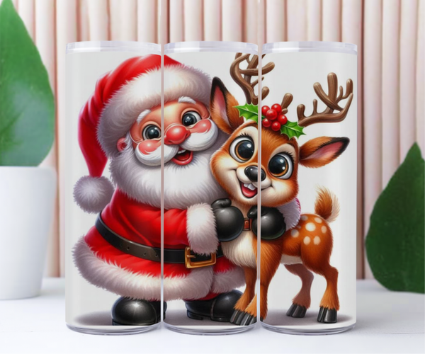 Weihnachtsmann mit Rennrier