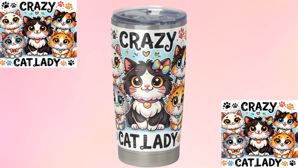 Verrückte Katzen Lady
