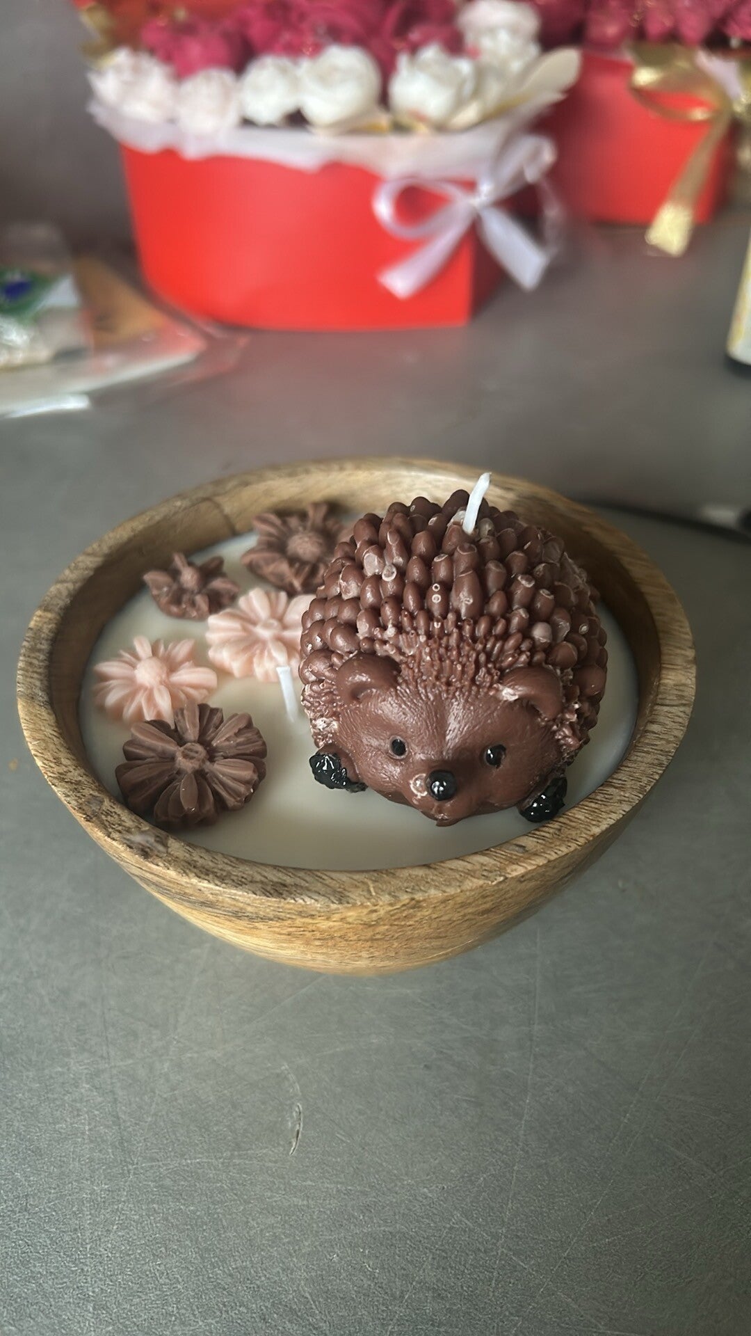 Bougie coco hérisson