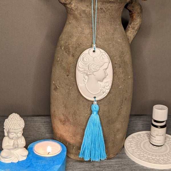 Jugendstil Duftstein Anhänger „Indira“ - handgemachter Diffuser