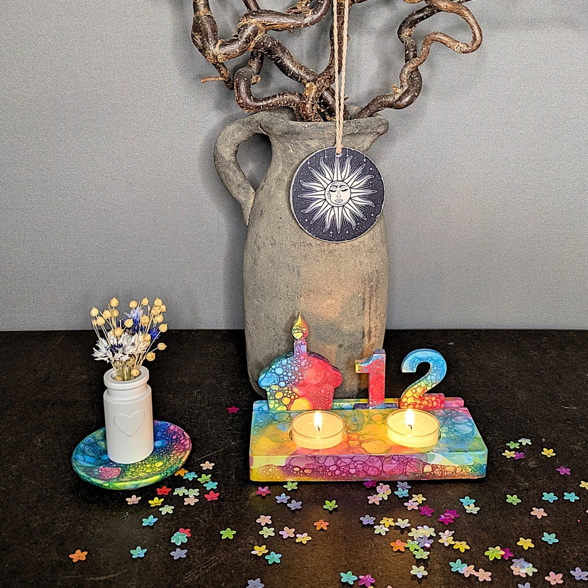 Geburtstags-Kerzenhalter Bubble Collection „Luce“