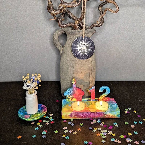 Geburtstags-Kerzenhalter Bubble Collection „Luce“