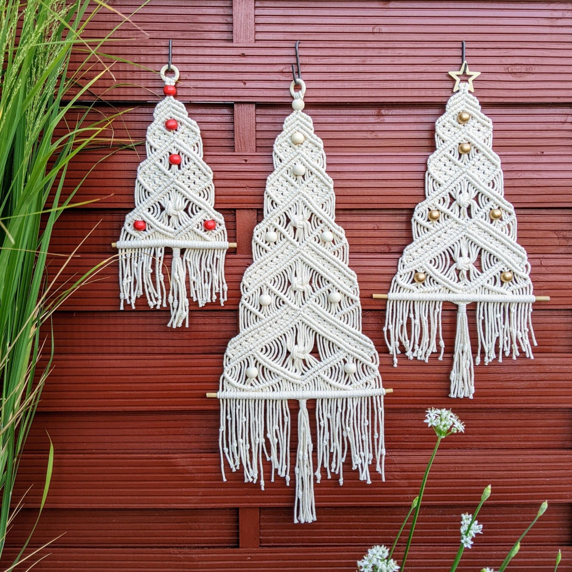 Makramee Weihnachtsbaum – Boho Winterdeko in 3 Größen „Natalie“