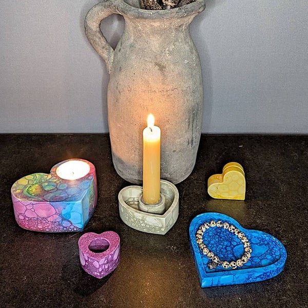 Keramik Herz Set Unikat - Bubble Collection „Greta“
