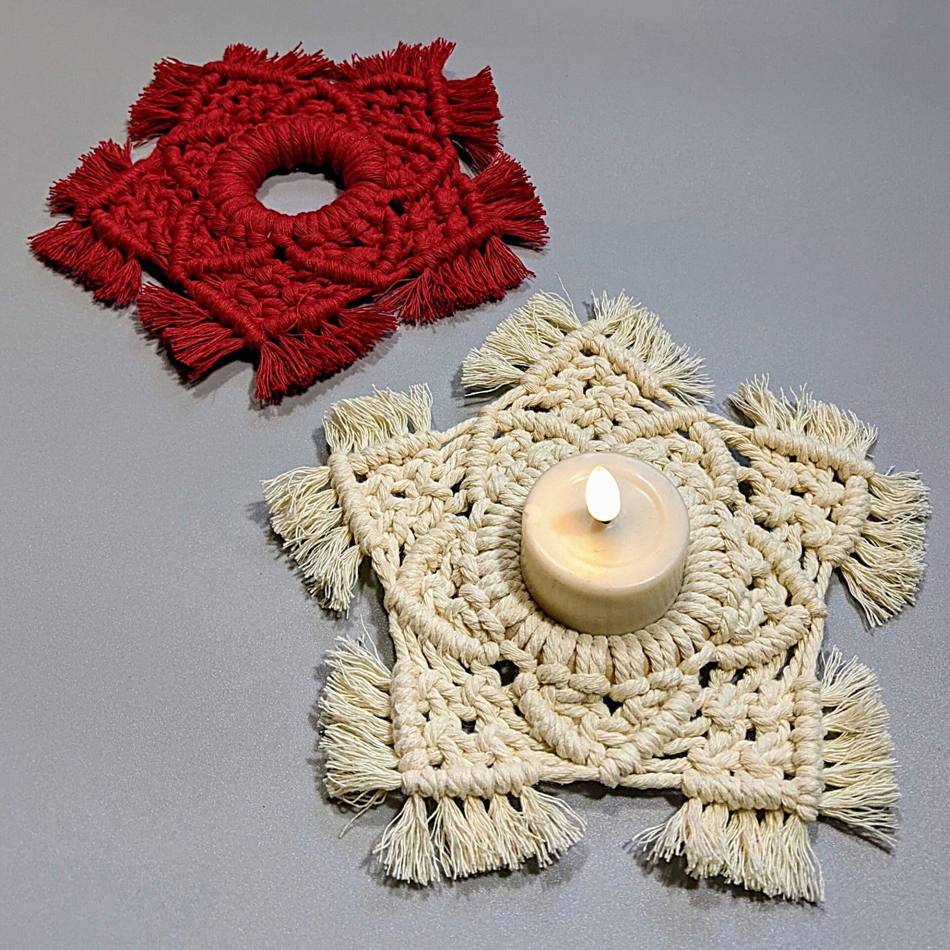 Boho Schneeflocke - Winter- und Weihnachtsdeko „Astrid“