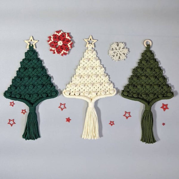 Makramee Weihnachtsbaum – Handgemachte Boho Winterdeko „Joy“