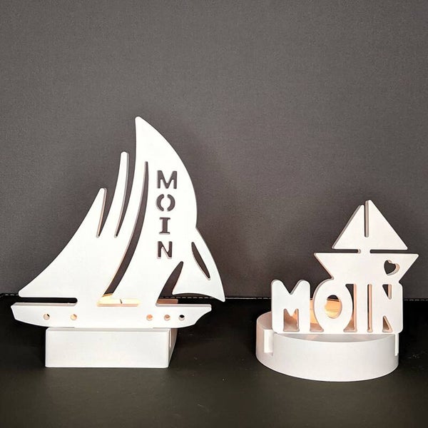 Moin Kerzenhalter Segelschiff „Boreas“ | Maritime Teelichthalter & Keramik-Deko