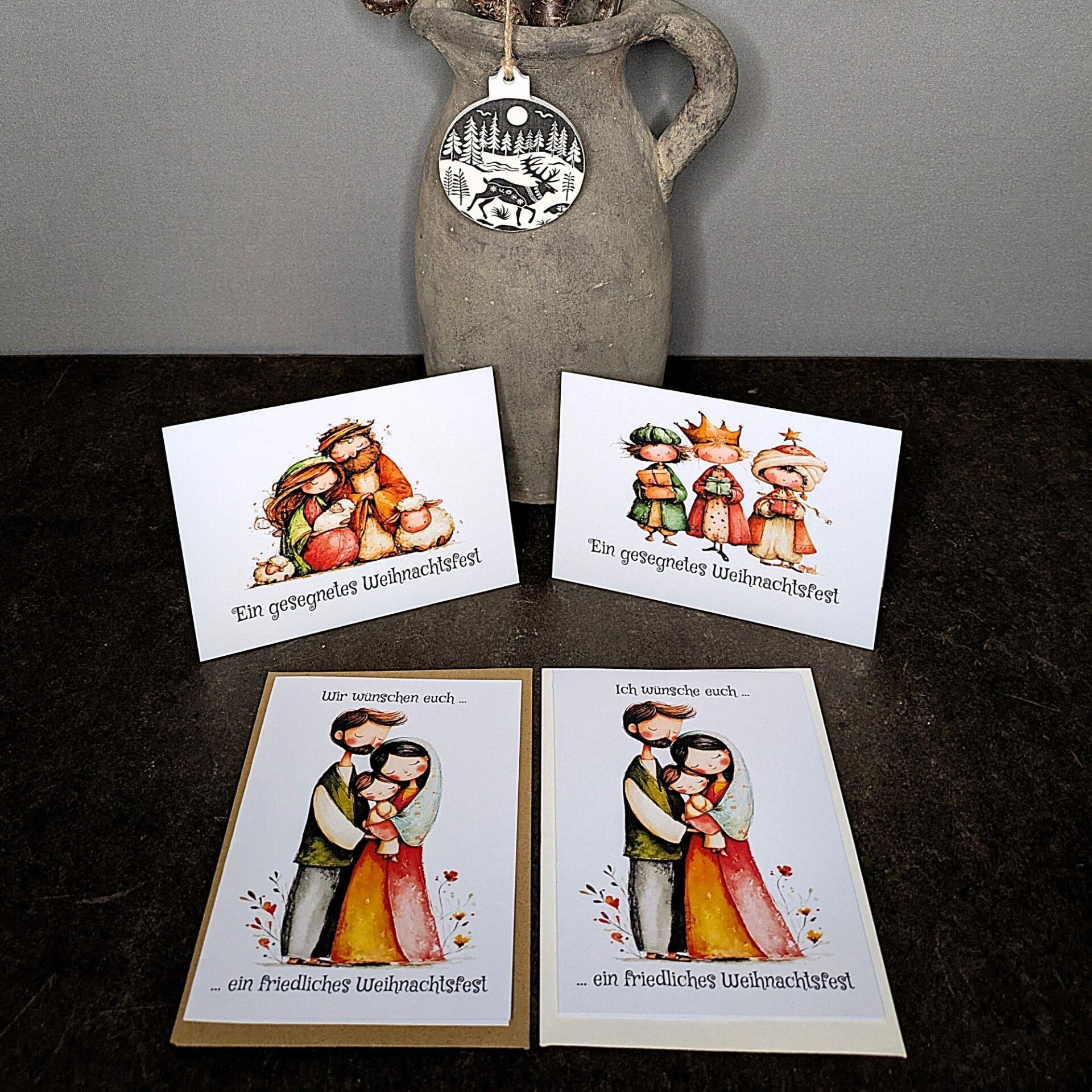 Weihnachtskarten mit Motiven der Weihnachtsgeschichte „Caspar“
