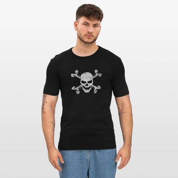 TSHIRT FOR MEN SKULL AND CROSSBONES
