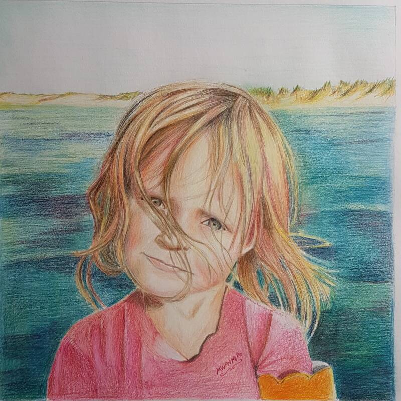 meisje aan het zwemmen