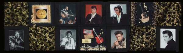 Heirloom Elvis Bed Runner: TWO LAYERS -King/Queen Size Bed