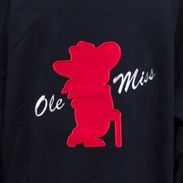 Black Unisex Tee-Shirt featuring OLE MISS Rebel - size X LARGE