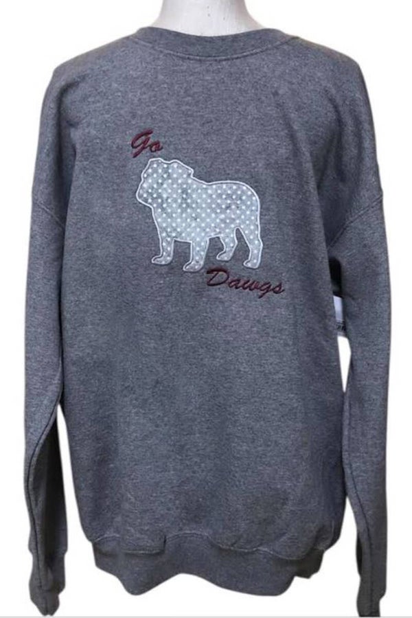 Heather Gray Unisex MSU Sweatshirt - -Size LARGE