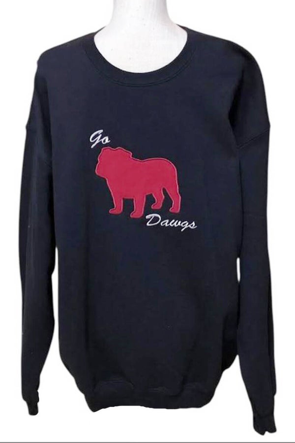 Black Unisex "GO Dawgs" Sweatshirt - LARGE