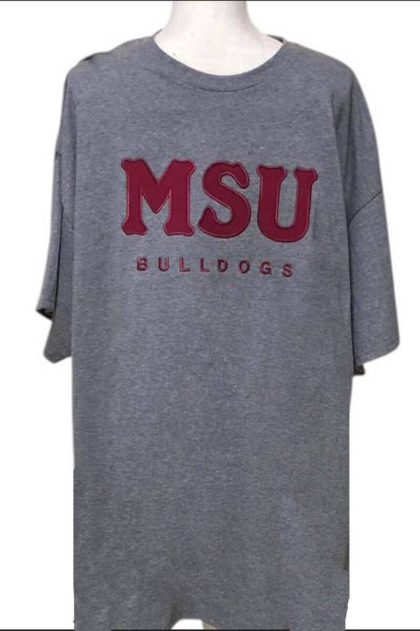 Heather Gray MSU Unisex Tee-Shirt - size 2 X Large