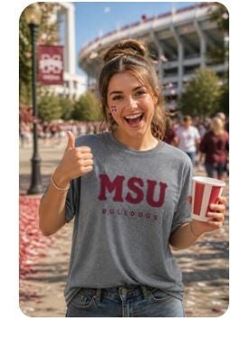 Heather Gray MSU Unisex T-Shirt - size 2 X Large