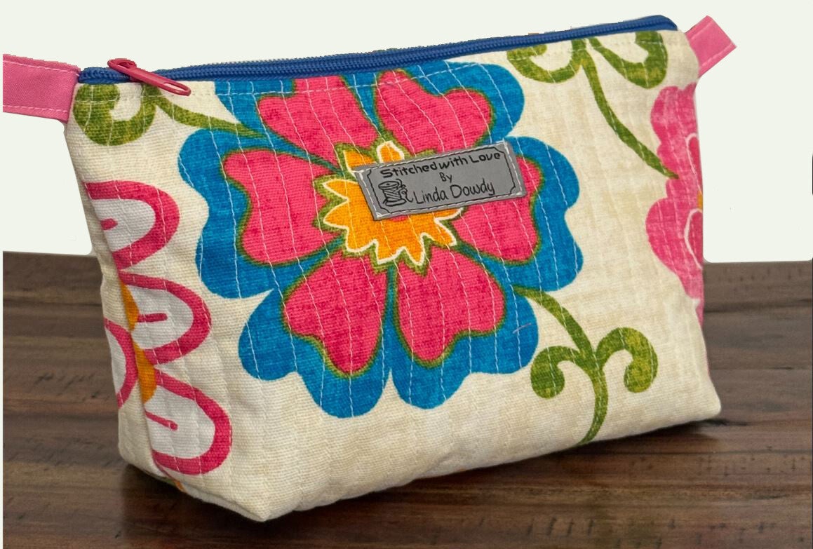 Quilted Make-Up Bag - 8" x 5"