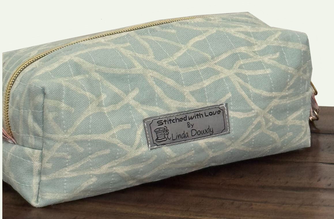 Quilted Boxy Bag - Light Blue