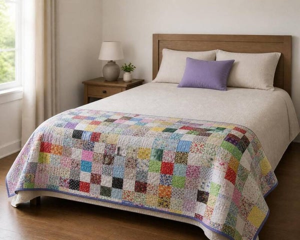 CUSTOM Heirloom Patchwork Quilted Throw
