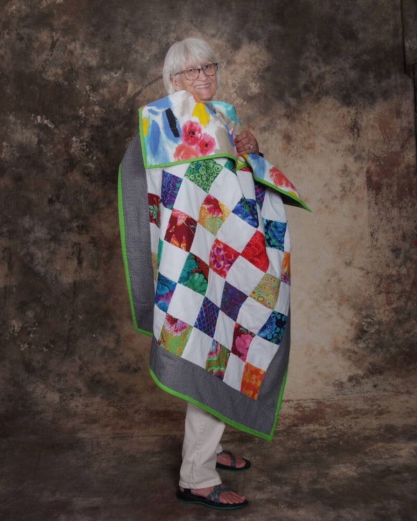 Painted Garden Path Throw Quilt