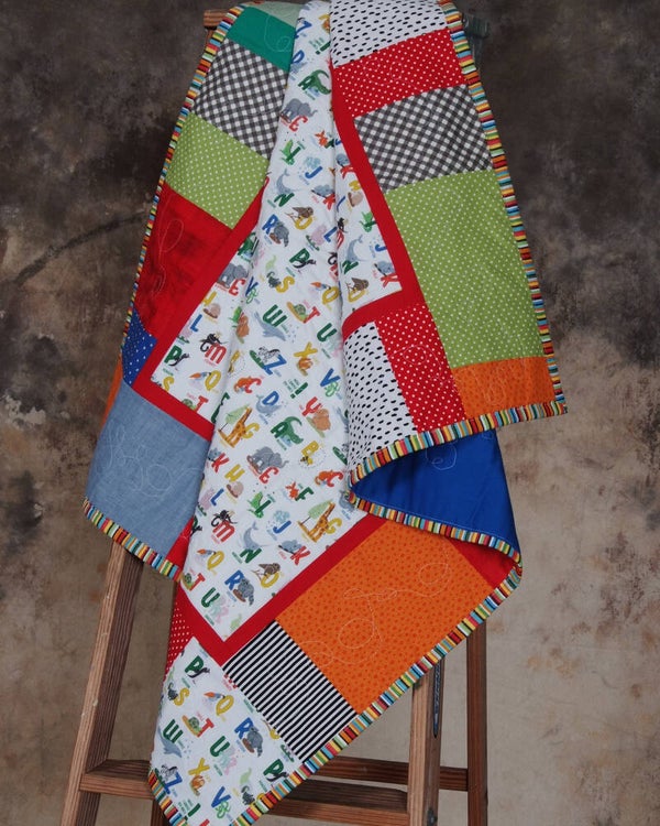 ABC Quilt with Scrappy Border