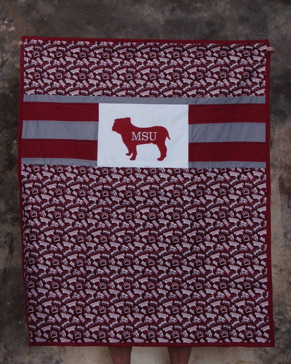 Mississippi State Throw/Lap Quilt