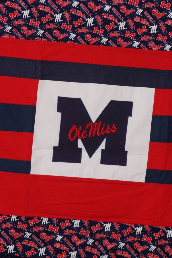 Ole Miss Reebels Throw/Lap Quilt