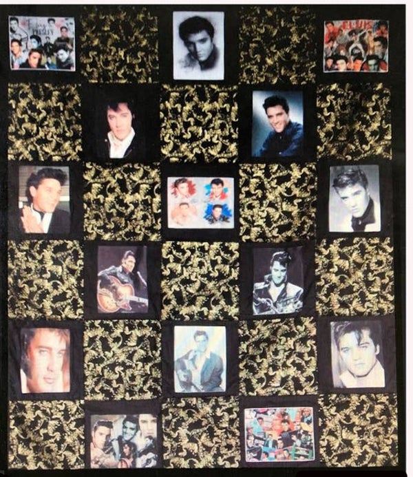Heirloom Elvis Quilt: DOUBLE BED SIZE