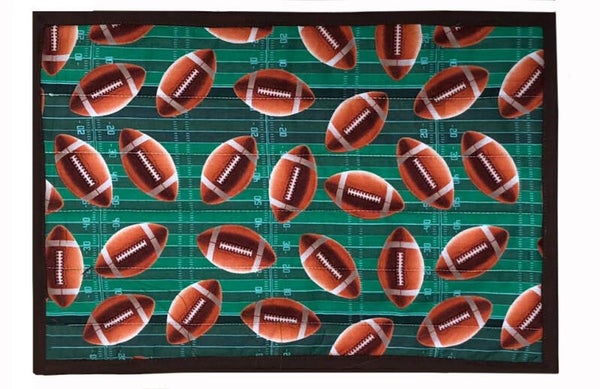 Hot Pad: Quilted Football Hot Pad - 18" x 12"