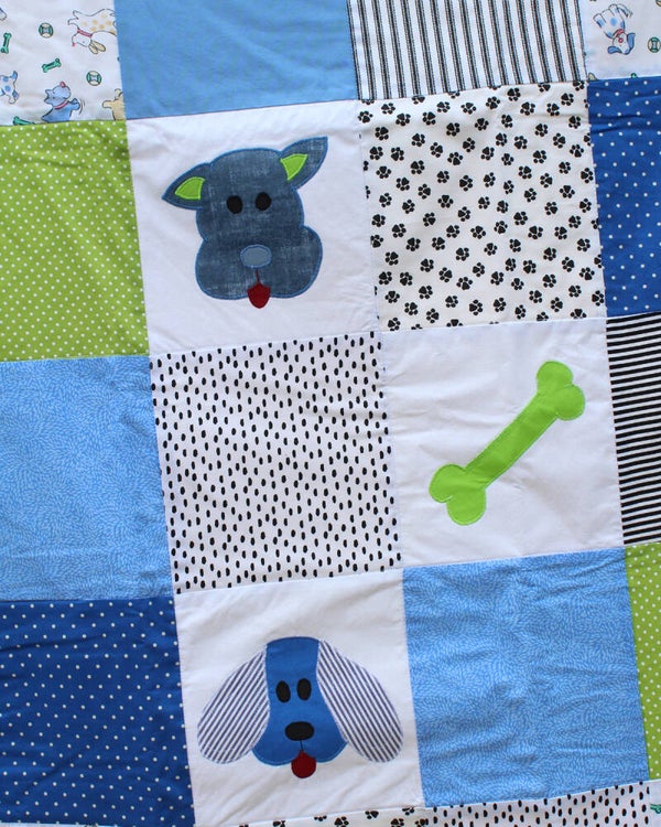 Snuggle Quilt: DANDY DOGGIES - 32" x 40"