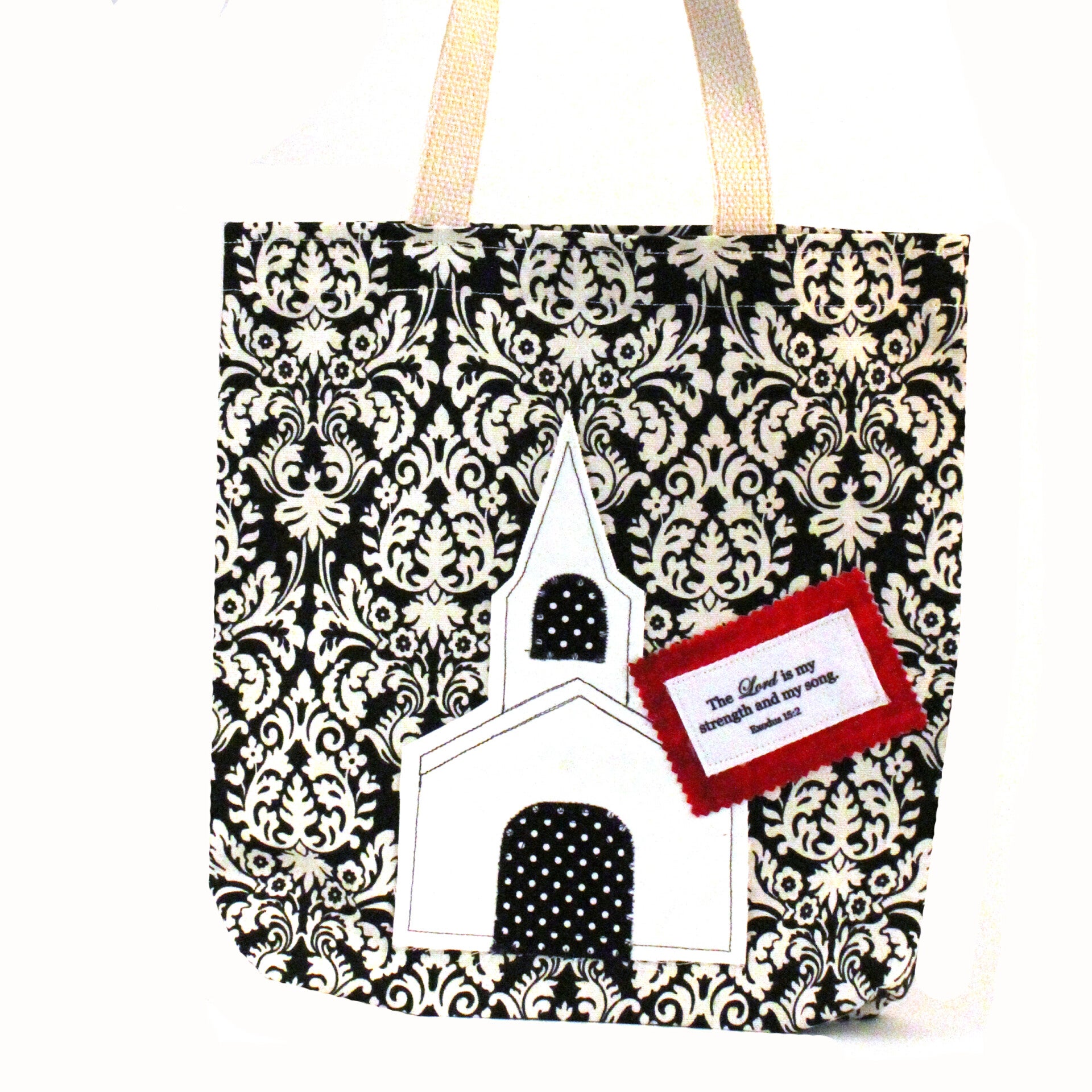 BIBLE BAG: Black and White with Red Accents