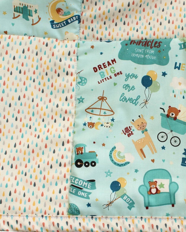 "WELCOME, Baby Boy" Crib Quilt