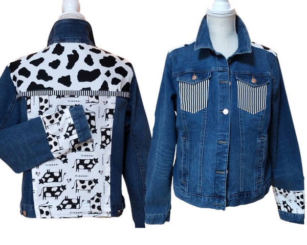 GLITZY Denim Jacket featuring BOVINE Creatures
