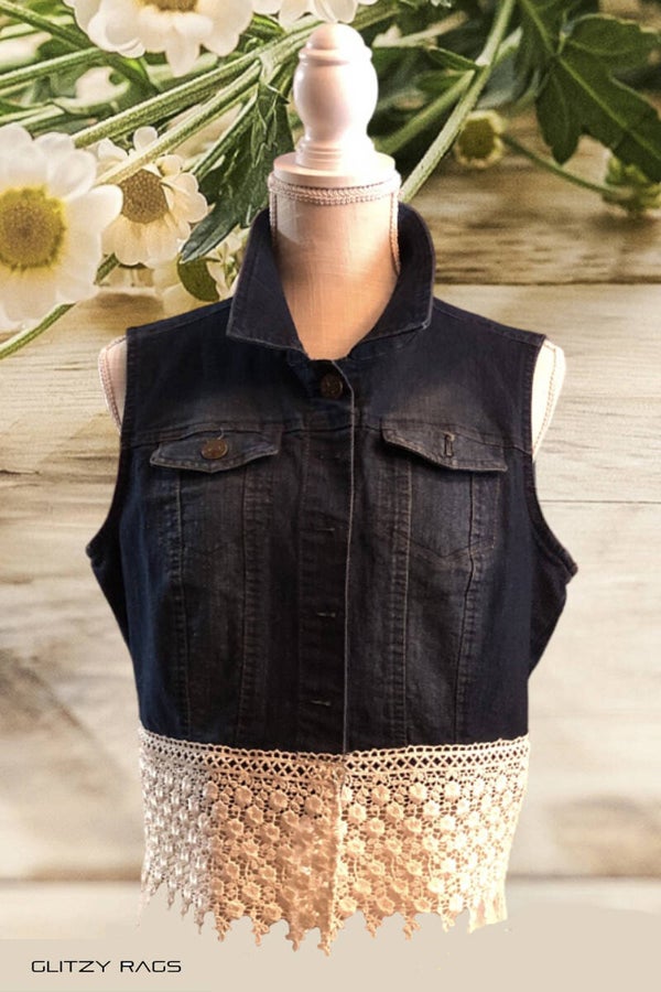 GLITZY Venice Lalce Vest - LARGE