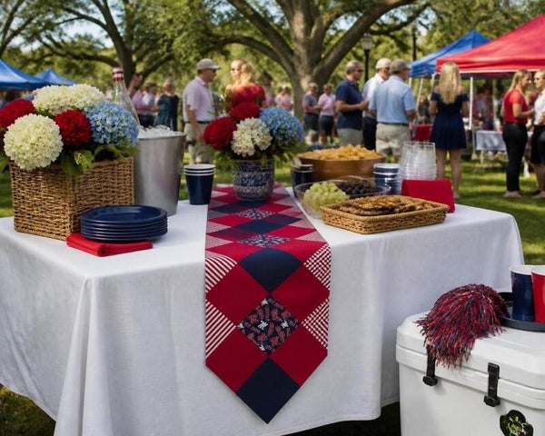 Handmade Table Runner:  Ole Miss - 54" x 15"