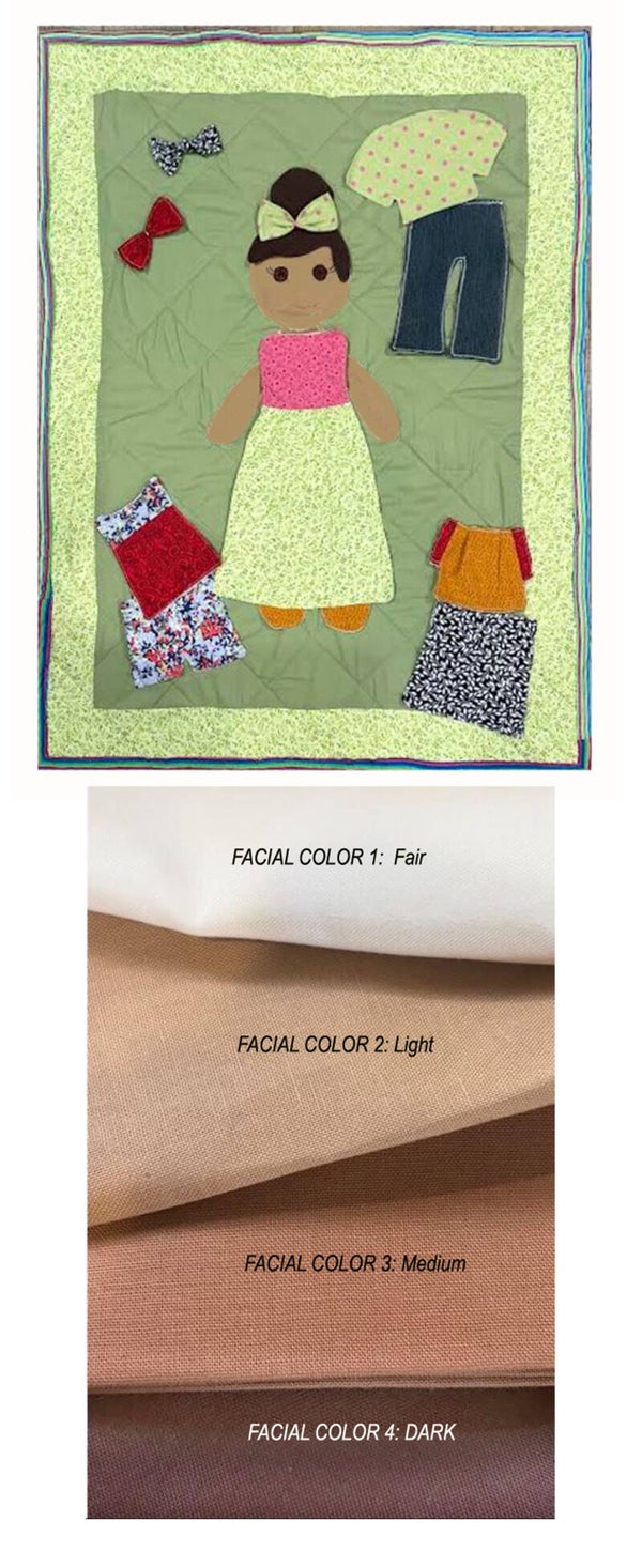 PAPER DOLL QUILT with Removable Accessories