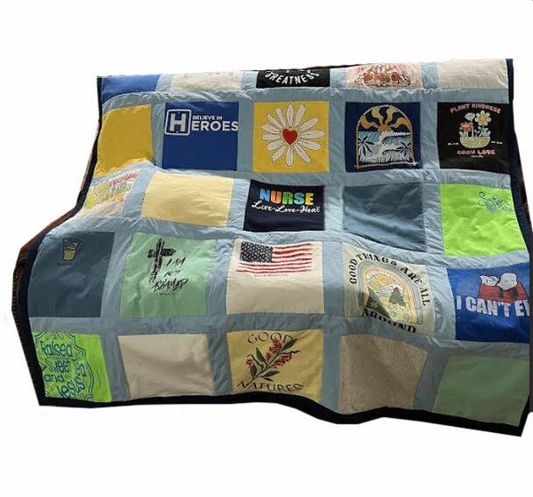 Quilt: T-Shirt Quilt with Sashing