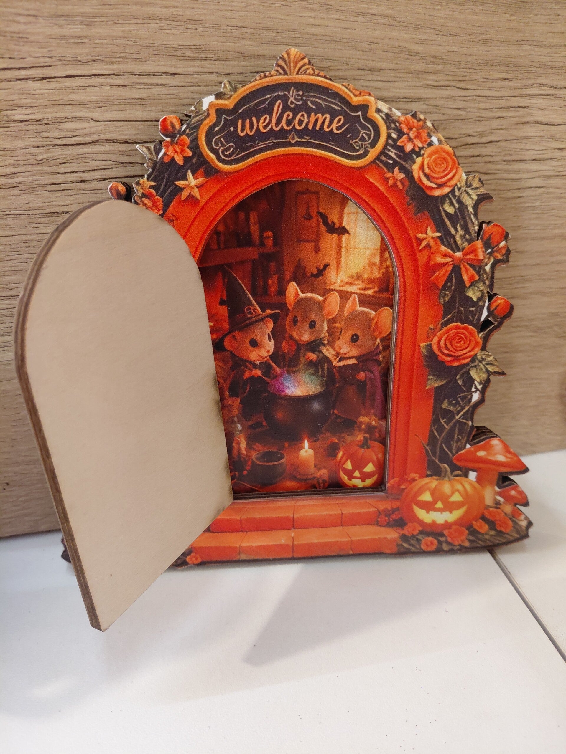 Halloween deur open & Dicht