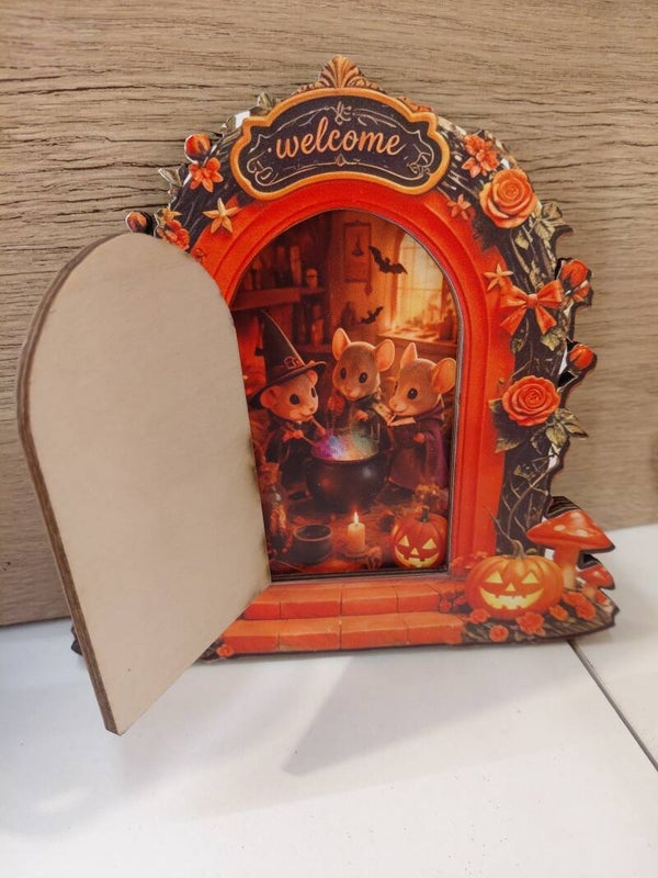 Halloween deur open & Dicht