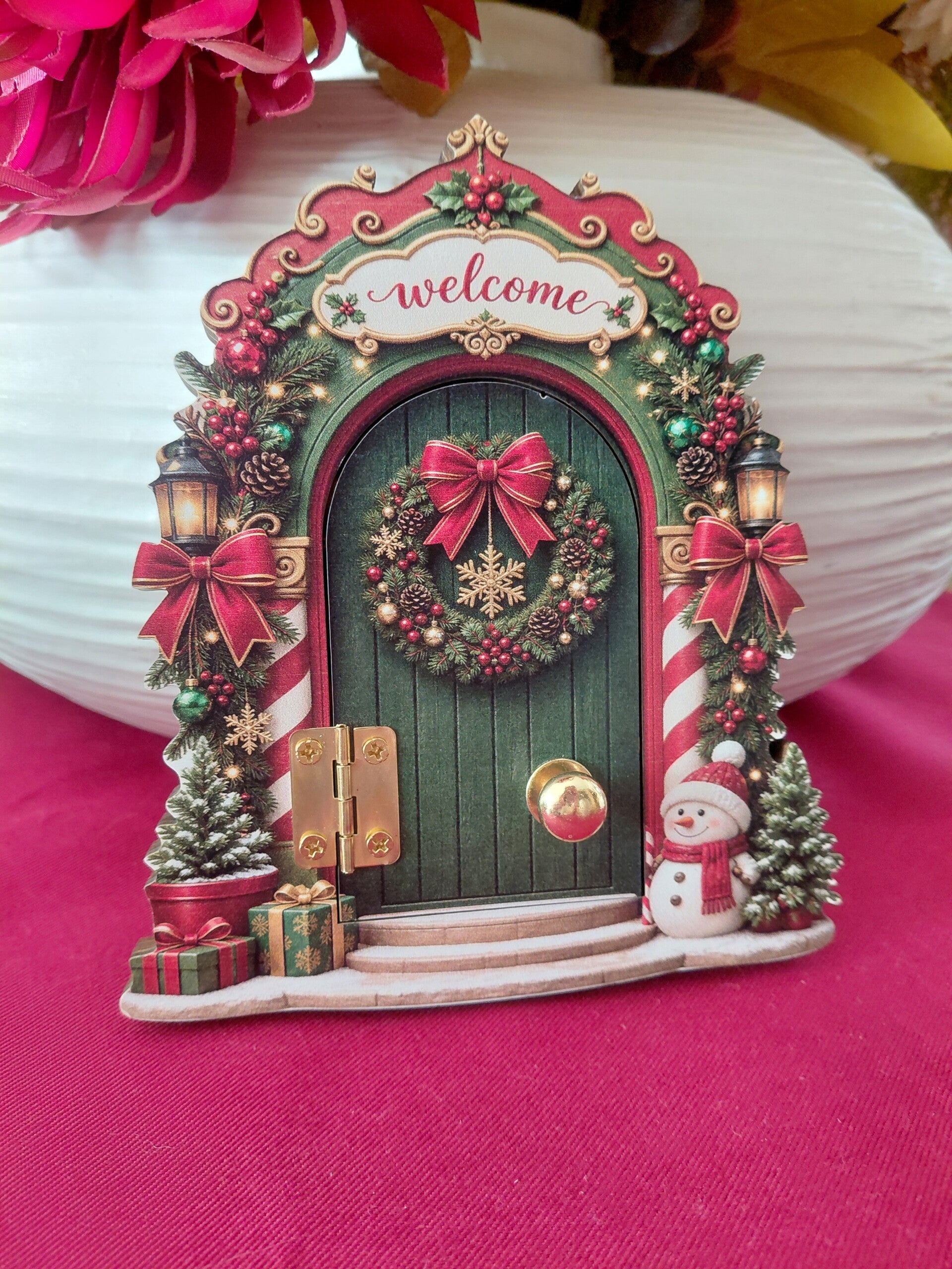 Kerstdeur muisjes