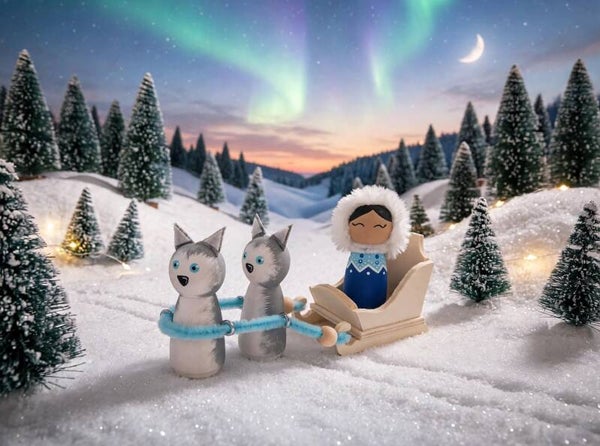 Eskimo, 2 Huskies & Slee